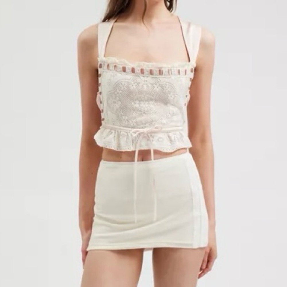 For Love & Lemons Charlotte Lace Top - Picture 7 of 10
